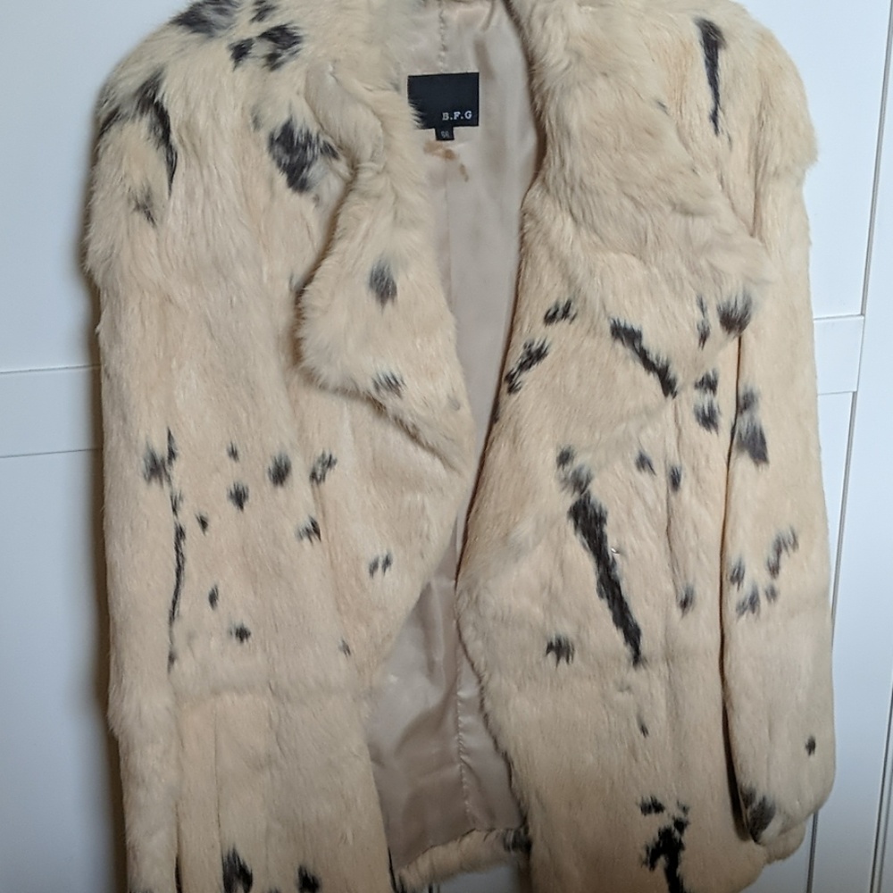 100% rabbit fur coat